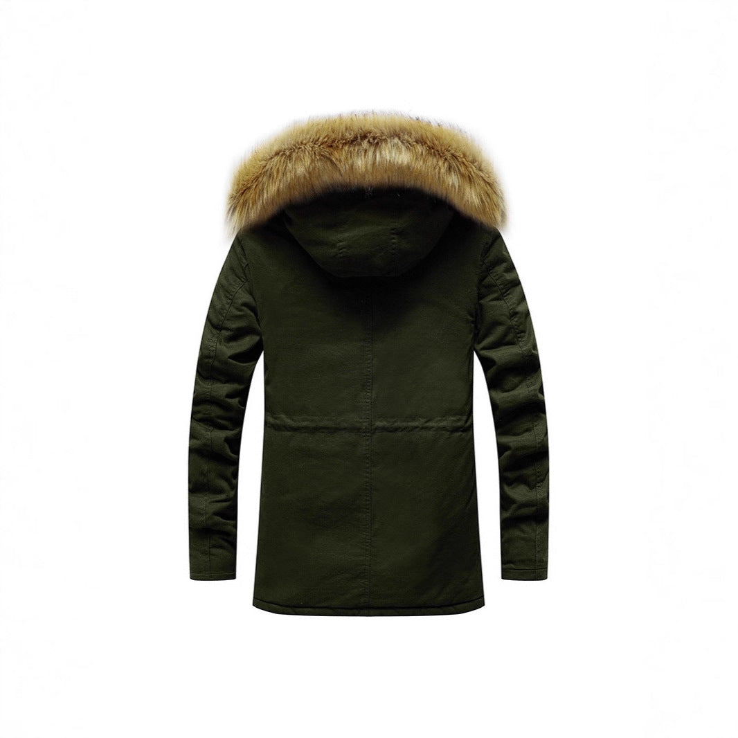 Herren Thermo-Parka mit Kunstfellkapuze und Teddyfutter – Marzano