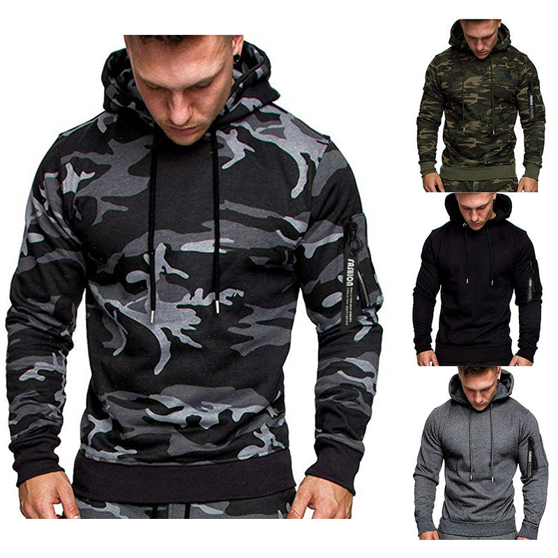 Herren sportlicher Hoodie mit seitlichem Reißverschluss Echoarchiv