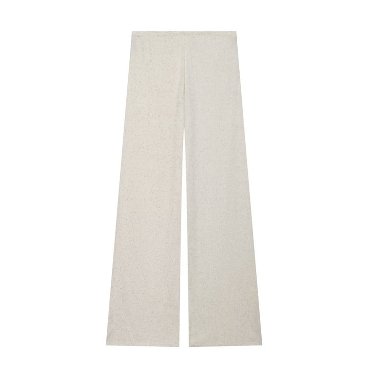 Damen Weite Strickhose mit hoher Taille und ausgestelltem Bein Echo Archiv