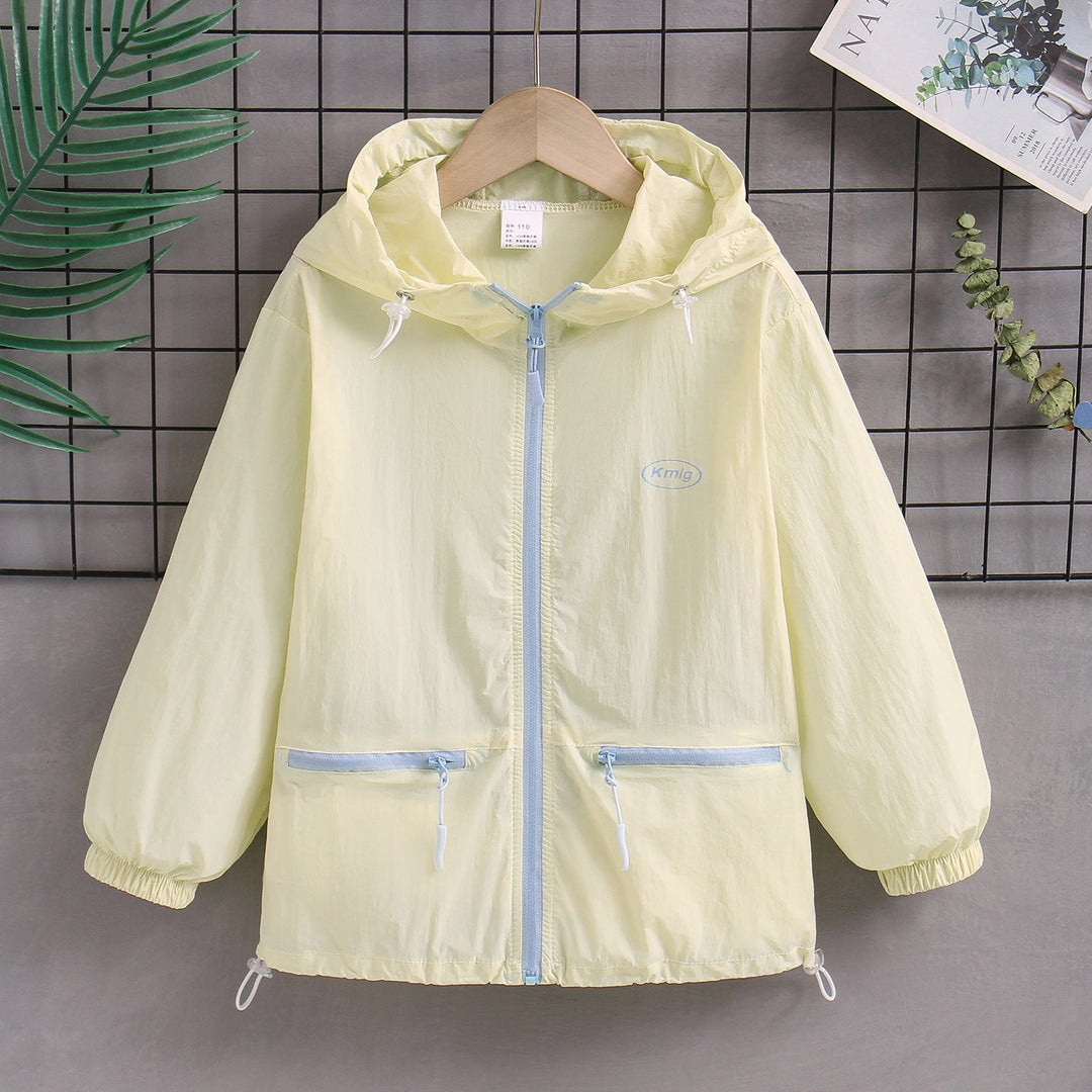 Damen nan ultraleichte Kapuzen-Windjacke mit Reißverschlusstaschen Echo Archiv