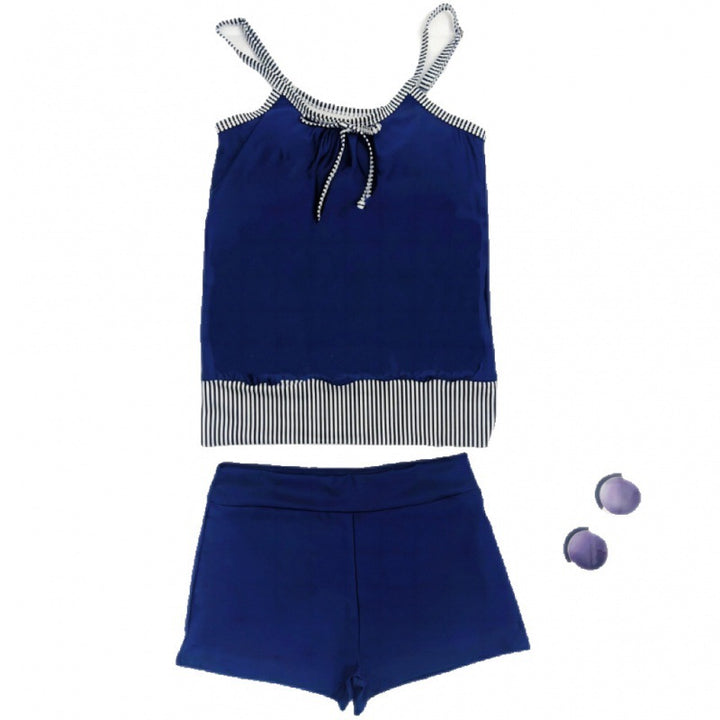 Damen Bikinioberteil mit lässigem Schnitt und kurzen Hosen Echo Archiv