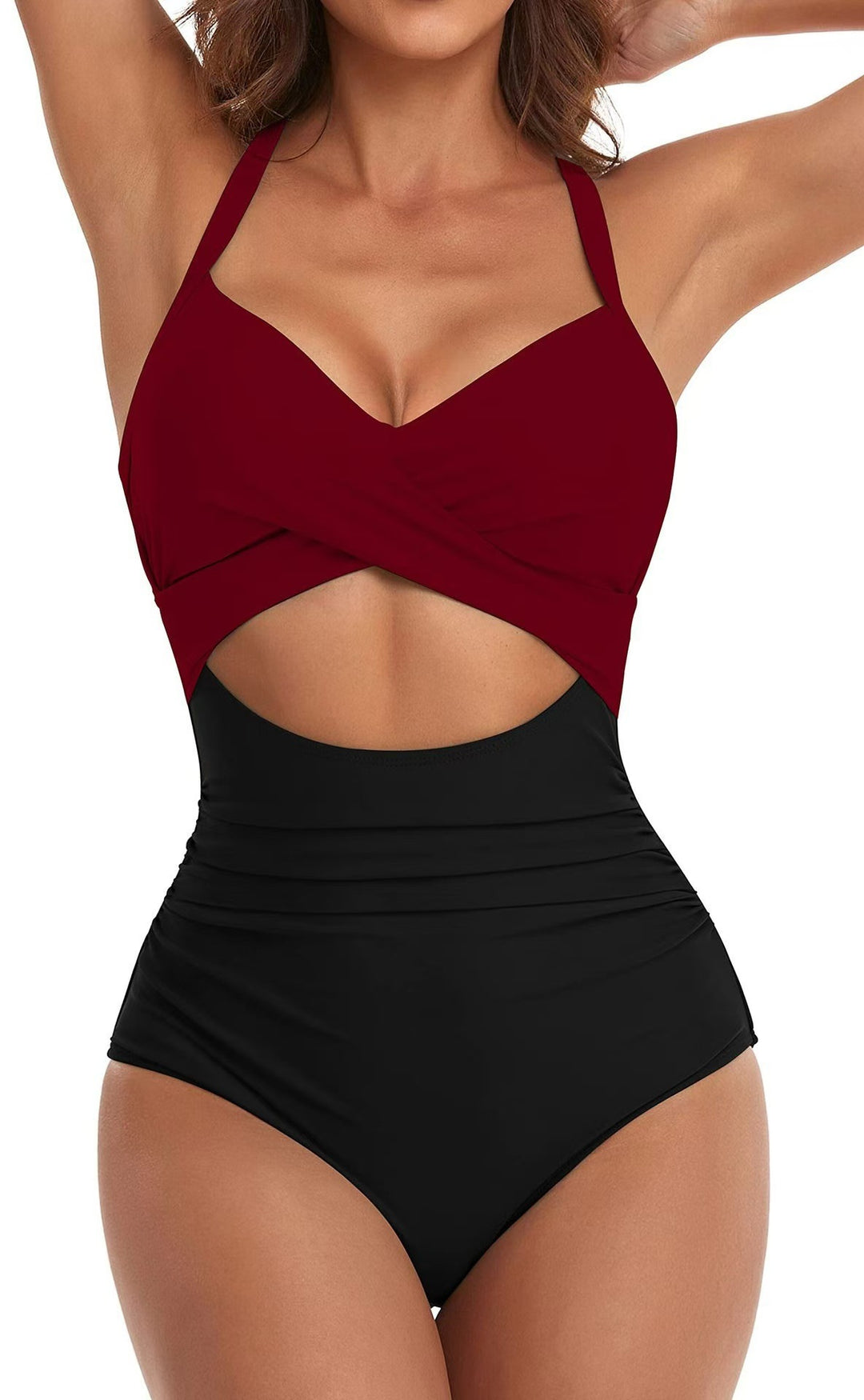 Damen Einteiliger Bikini mit modischem Cut-Out und Animal-Print Echo Archiv