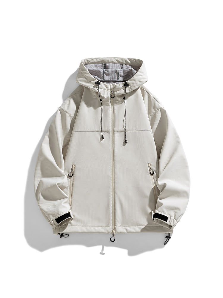 Herren funktionale und winddichte Outdoorjacke mit verstellbarer Kapuze Echoarchiv