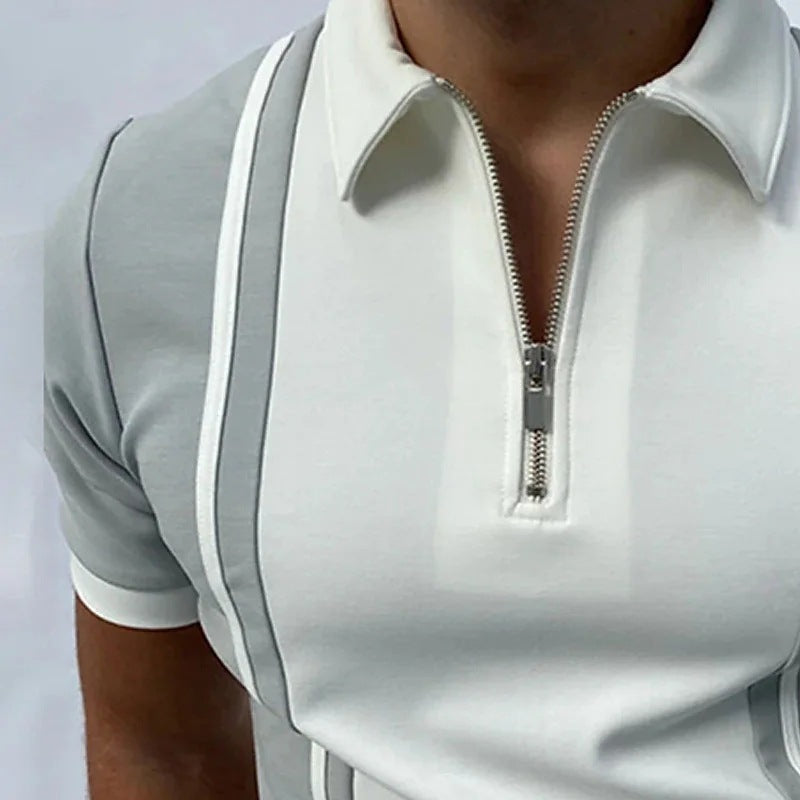Herren Poloshirt mit modischem Reißverschluss und sportlichem Design Echoarchiv
