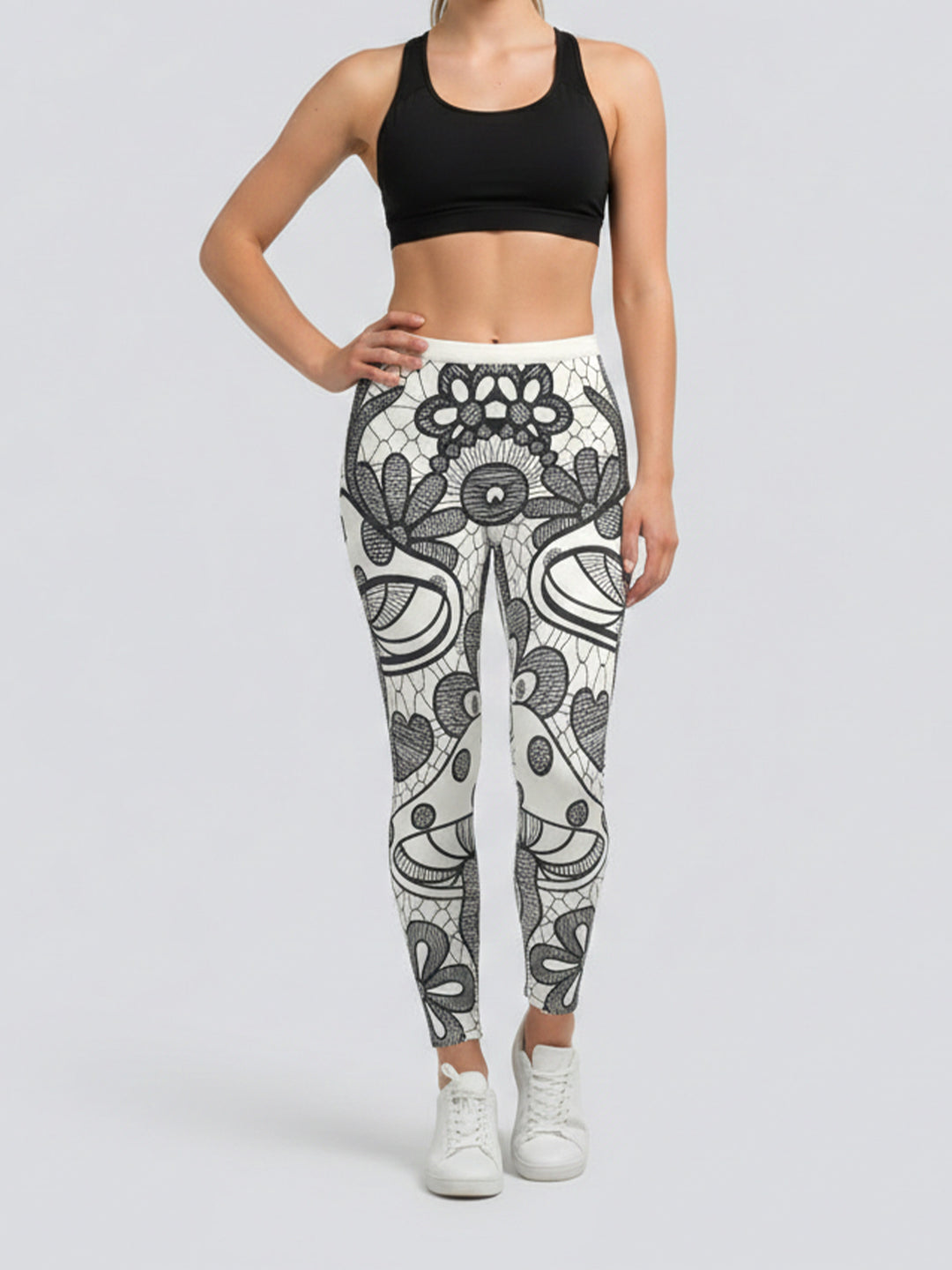 Damen Sportleggings mit stylischem Sternen-Design und hohem Bund Echo Archiv