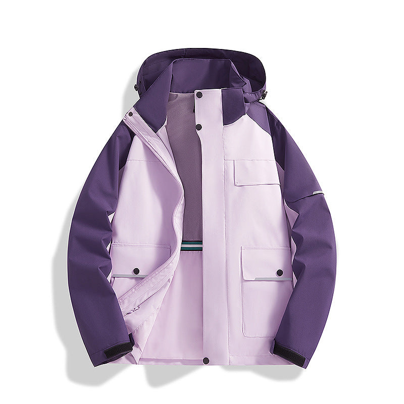 Herren dreilagige Trekkingjacke mit verschweißten Nähten, Kapuze und Multifunktionstaschen Echo Archiv