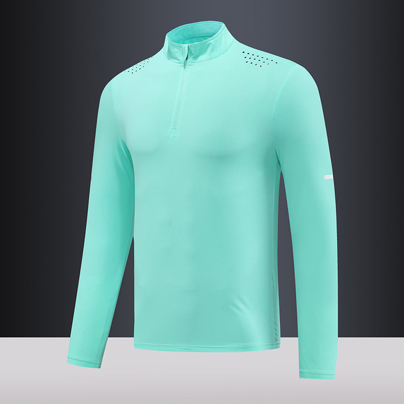 Herren Funktions-Langarmshirt mit Reißverschluss und atmungsaktivem Material Echoarchiv