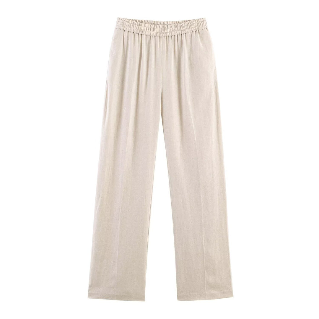 Damen Weite Palazzo-Hose mit elastischem Raffungsgummibund und fließendem Leichtstoff Echo Archiv
