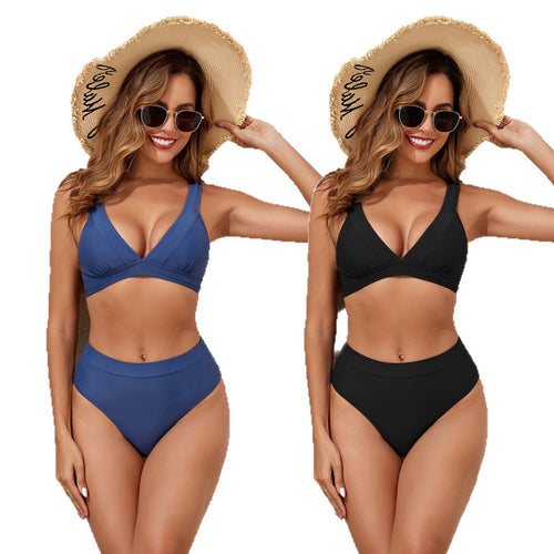 Damen Triangel-Bikini-Set mit gepolstertem Oberteil und hohen Hosen Echo Archiv