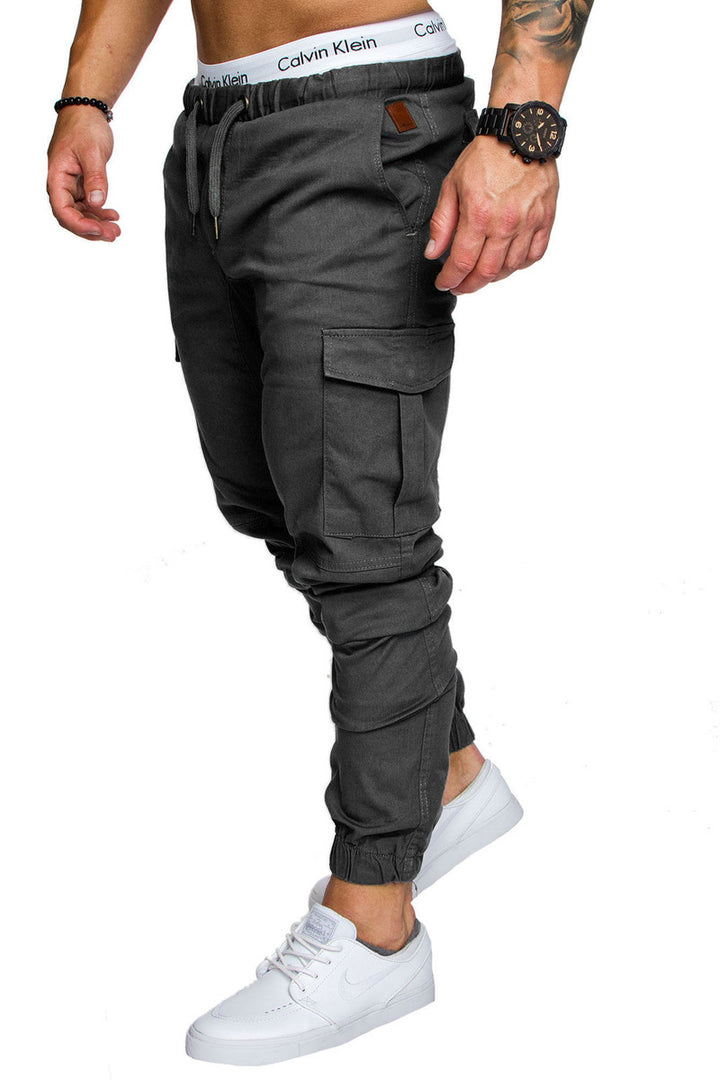 Herren Tapered Cargo-Jogger mit elastischem Bund, Kordelzug und Beuteltaschen Echo Archiv