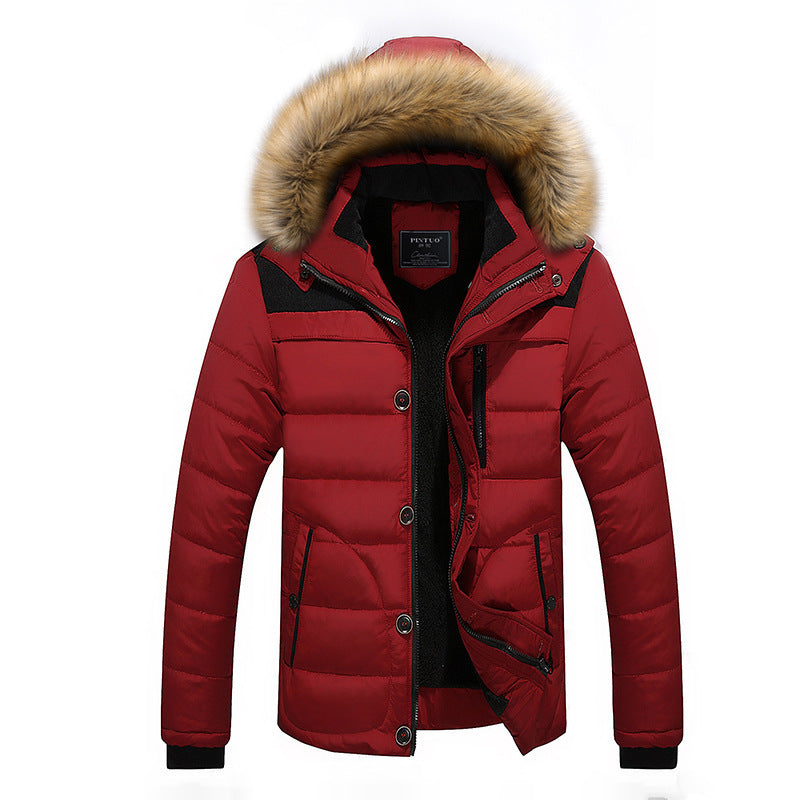 Herren wattierter Parka mit abnehmbarer Kunstfellkapuze und Thermofutter Echo Archiv