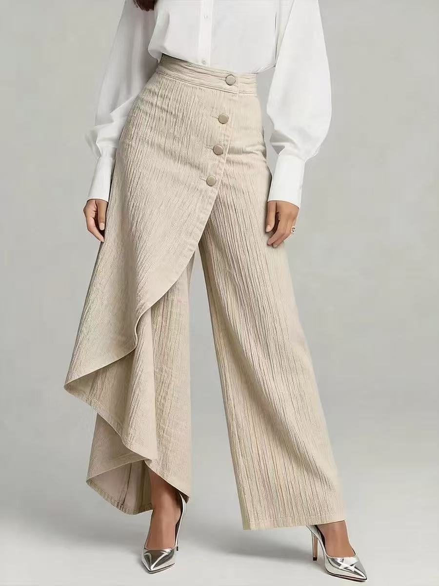 Damen Denim-Rock mit asymmetrischem Schnitt und Knopfdetails Echo Archiv