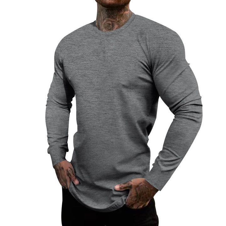Herren langärmliges T-Shirt aus Baumwollmischung mit elastischem Schnitt und feuchtigkeitstransportierender Technologie Echoarchiv