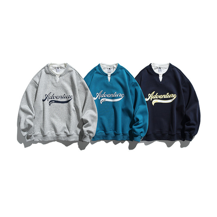 Unisex Oversize-Sweatshirt mit Lagenkragen, weichem Fleece und Statement-Print Echo Archiv