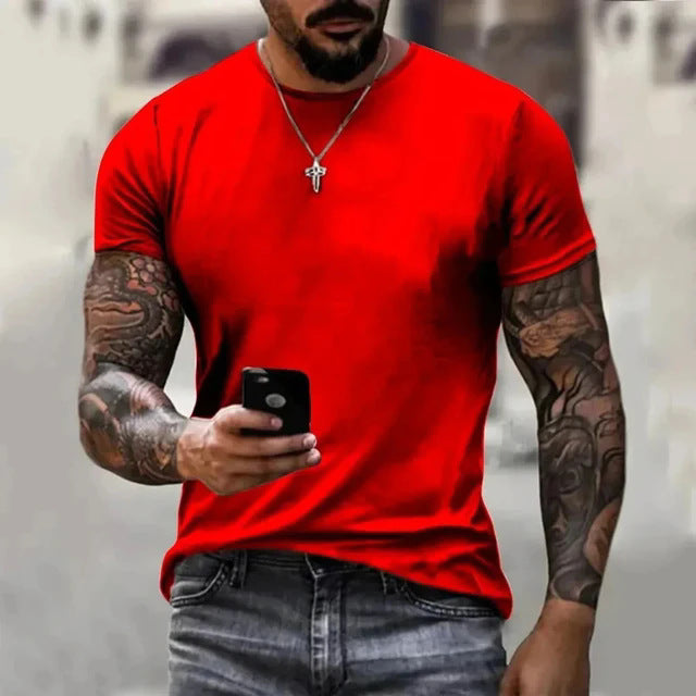 Herren Klassisches Baumwoll-T-Shirt mit Rundhalsausschnitt Echoarchiv