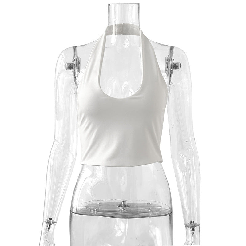 Damen Crop-Top mit tiefem V-Ausschnitt und modernem Halterdesign Echo Archiv