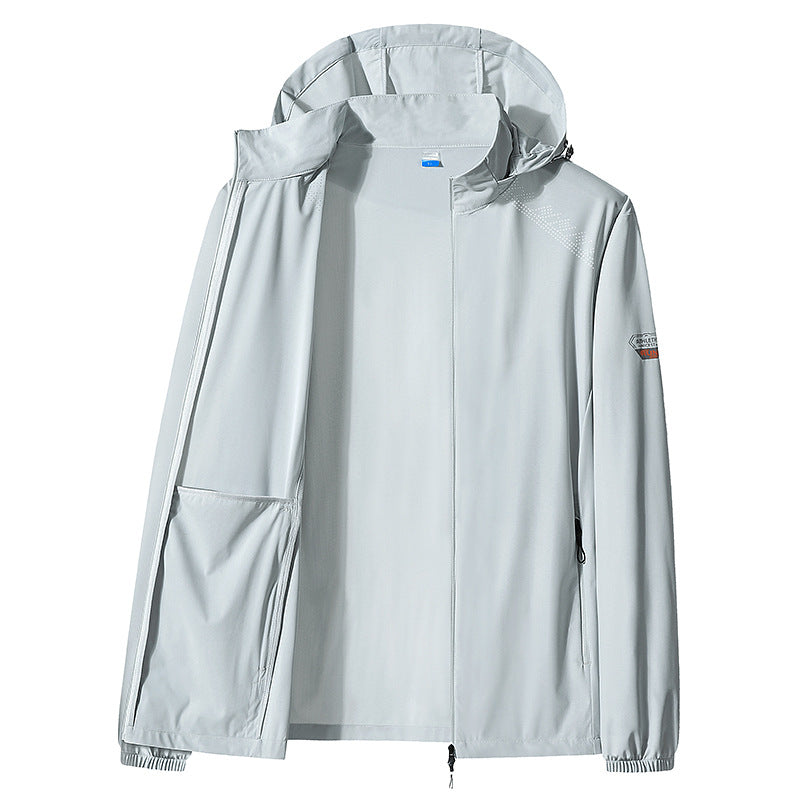 Herren Leichte Funktionsjacke mit Kapuze
