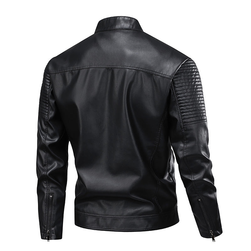 Herren modische Motorradjacke mit strukturierten Details Echoarchiv