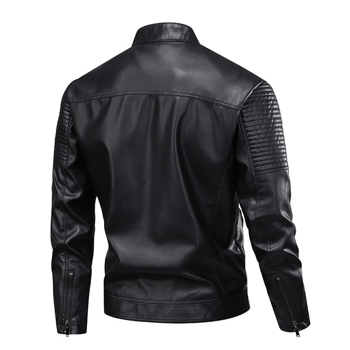 Herren modische Motorradjacke mit strukturierten Details Echoarchiv