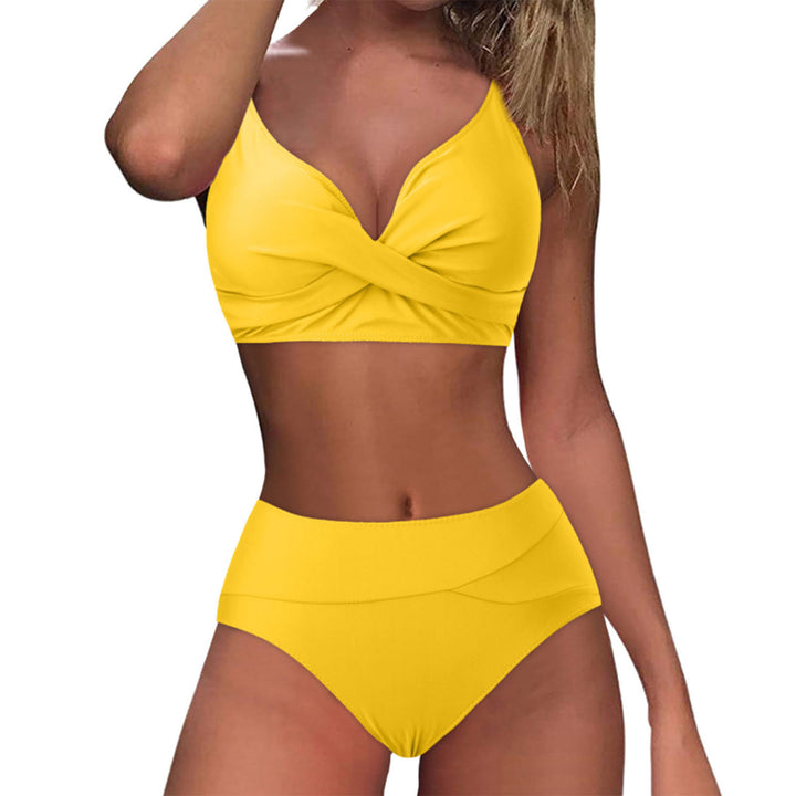Damen Hochtailliertes Bikini-Set mit raffiniertem Twist-Oberteil Echo Archiv