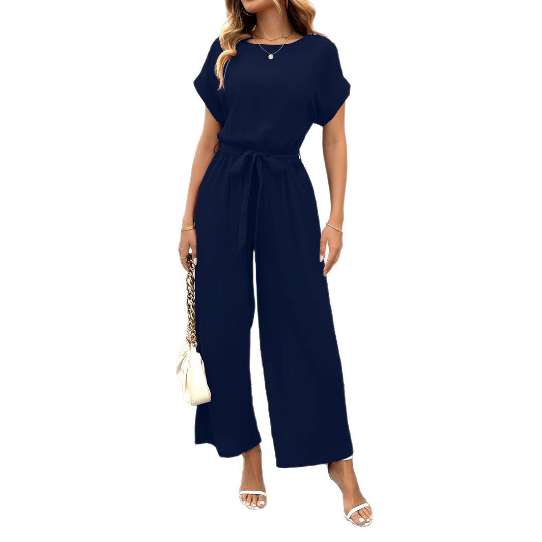 Damen Eleganter Jumpsuit mit Taillengürtel Echo Archiv