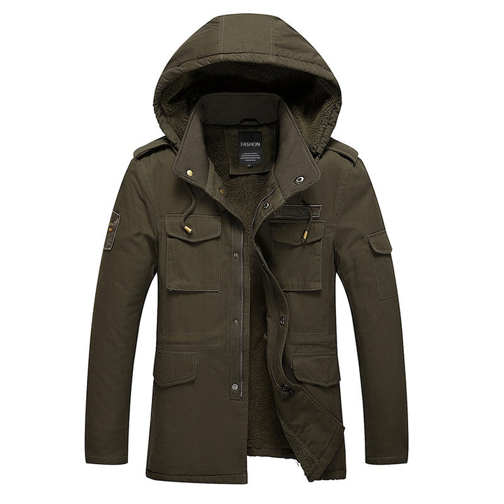 Herren Utility-Parka mit wärmender Teddyfleece-Innenlage, Kapuze und Multifunktions-Taschen Echo Archiv