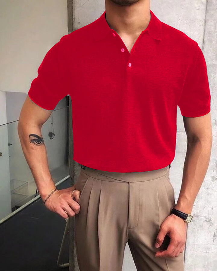 Herren Polo-Shirt mit hochwertigem Baumwollmix und modischem Stehkragen Echoarchiv