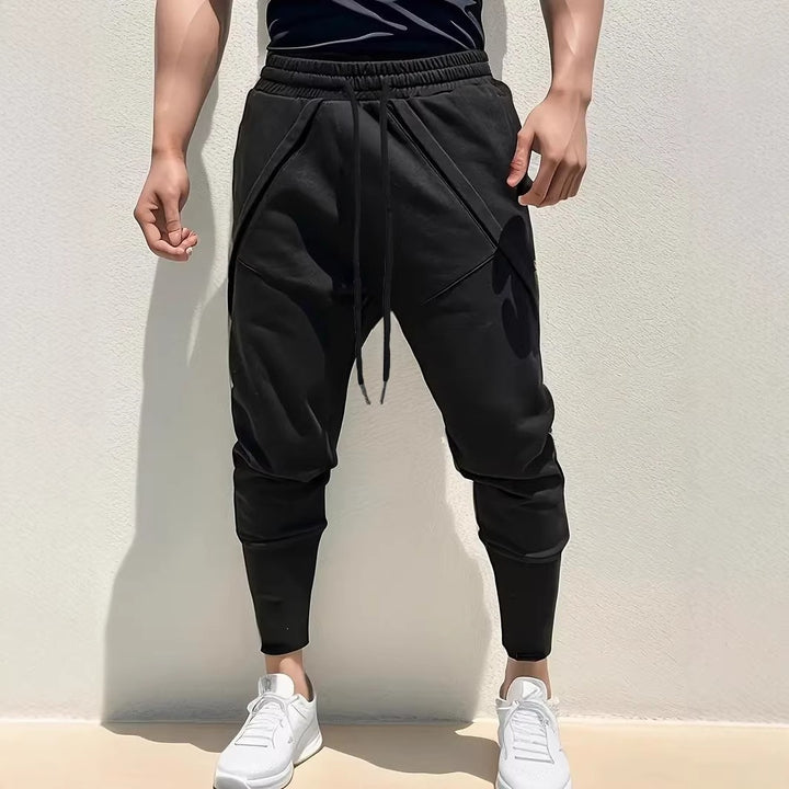 Herren Tapered-Jogginghose mit tiefem Schritt, elastischem Bund & diagonalgesetzten Taschen Echo Archiv