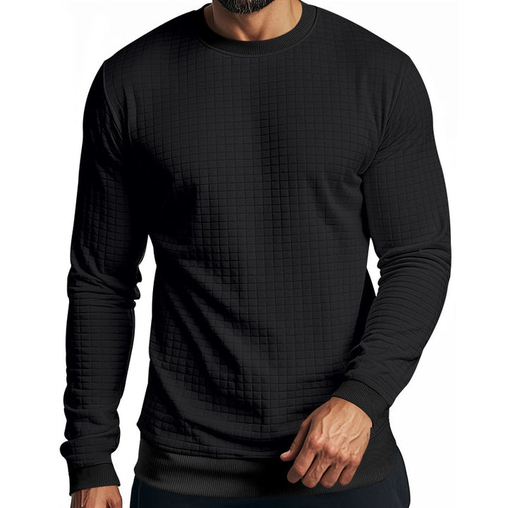 Herren Langarm-Sweatshirt mit strukturiertem Design und elastischem Bund Echoarchiv