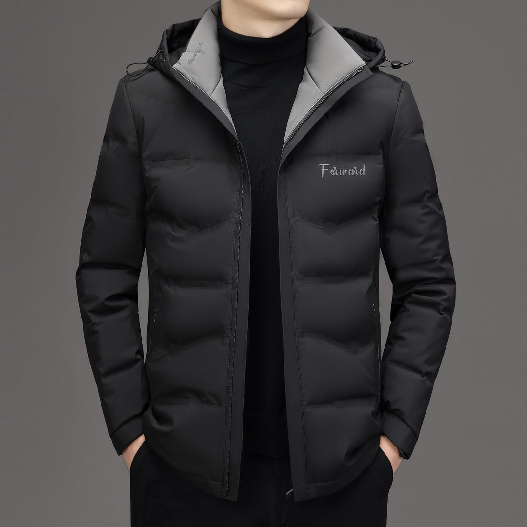 Herren Steppjacke mit Kapuze und schlanker Thermofütterung – Marzano
