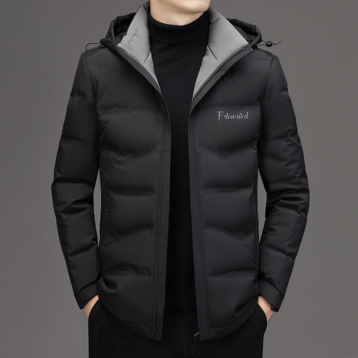 Herren Steppjacke mit Kapuze und schlanker Thermofütterung – Marzano