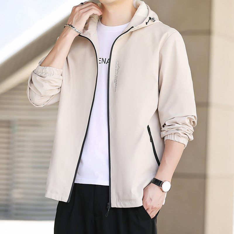 Herren Leichte Outdoorjacke mit verstellbarer Kapuze Echo Archiv