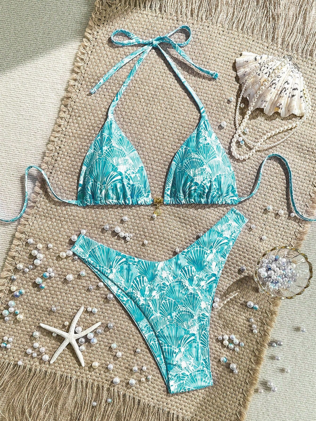 Damen Triangel-Bikini mit floralen Mustern Echo Archiv