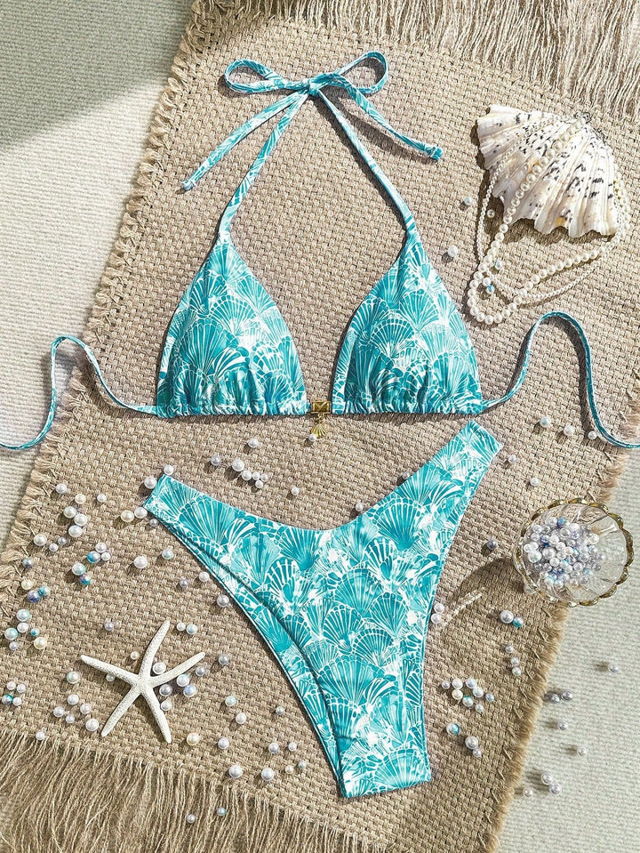 Damen Triangel-Bikini mit floralen Mustern Echo Archiv