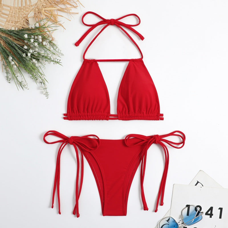 Damen Triangel-Bikini mit flexiblen Bindebändern und modischem Schnitt Echo Archiv