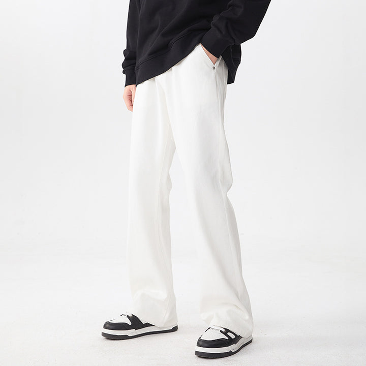Herren Extraweite Baumwoll‑Mix Loungehose mit tiefem Schritt und seitlichen Eingrifftaschen Echo Archiv