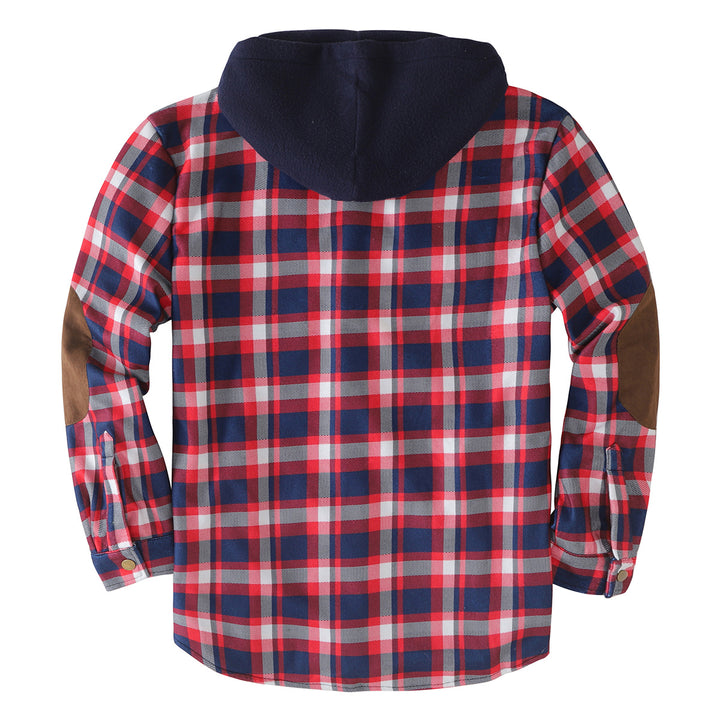 Herren wattierte Flanelljacke mit abnehmbarem Kapuzenfutter Echoarchiv