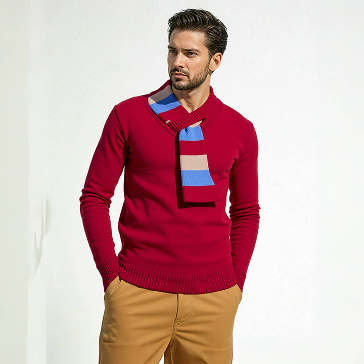 Herren Pullover mit stylischem V-Ausschnitt und gemütlicher Passform Echoarchiv