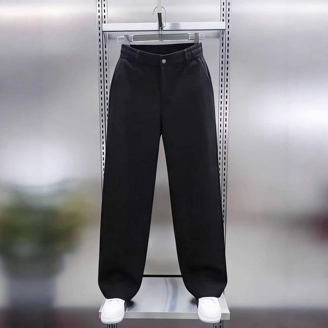 Herren Weite High‑Waist Chinohose mit elastischem Rückbund geradem Bein & Seitentaschen Echo Archiv