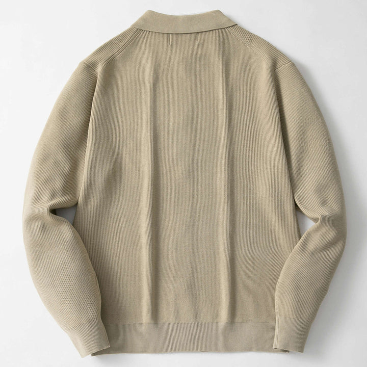 Herren Strickjacke mit modernem Kragen und hochwertigen Knöpfen Echoarchiv