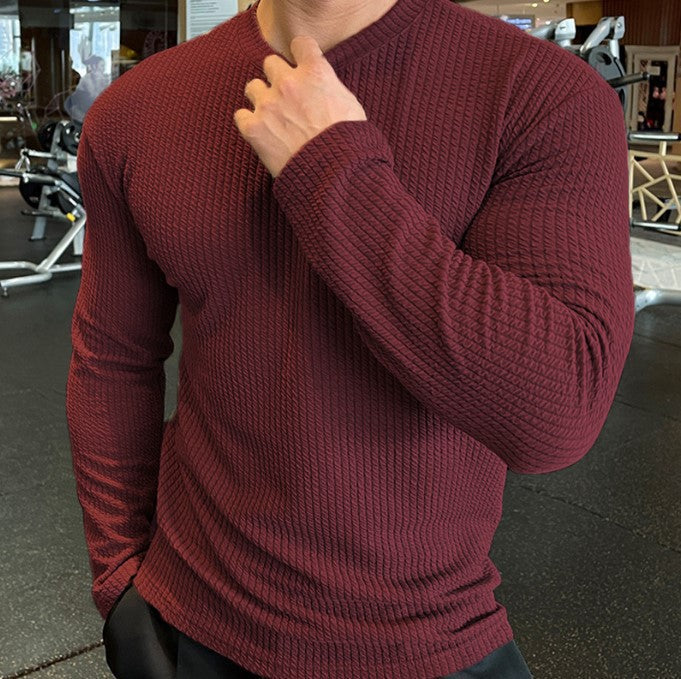 Herren Langarmshirt mit strukturiertem Design und modernem Schnitt Echoarchiv