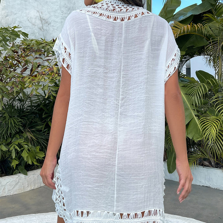 Damen Strandkleid mit kreativem Häkelmuster Echo Archiv