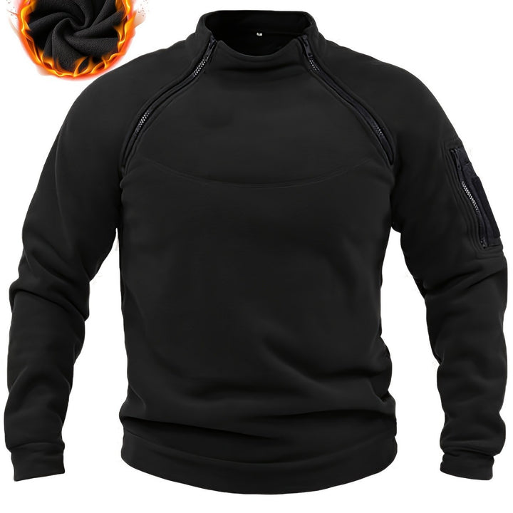 Herren Thermo-Fleecepullover mit Schulter-Reißverschlüssen & Ärmeltasche Echo Archiv