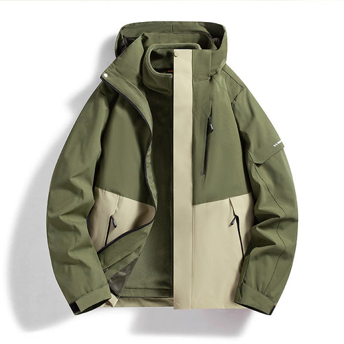 Damen wasserdichte Outdoorjacke mit verstellbarem Kapuzen Echo Archive