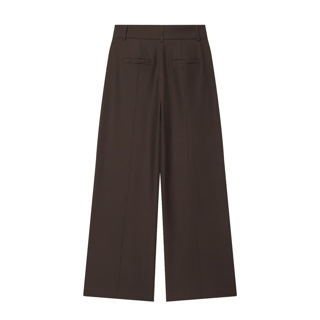 Damen weite Anzughose mit hoher Taille und Falten Echo Archiv