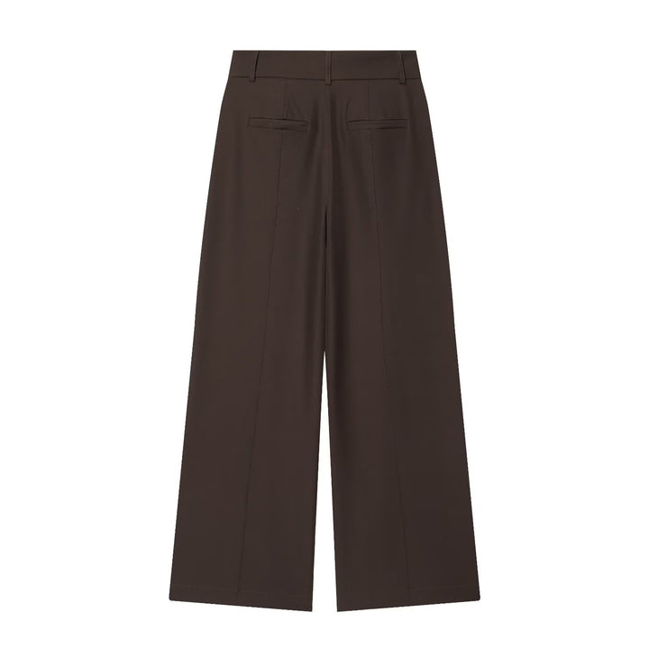 Damen weite Anzughose mit hoher Taille und Falten Echo Archiv