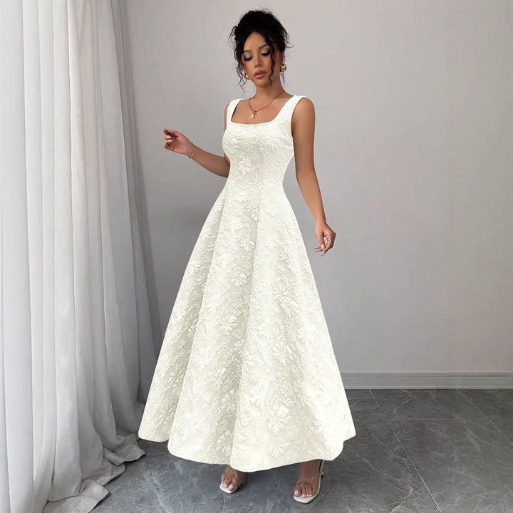 Damen Elegantes Maxikleid mit floralem Design und Quadrat-Ausschnitt Echo Archiv