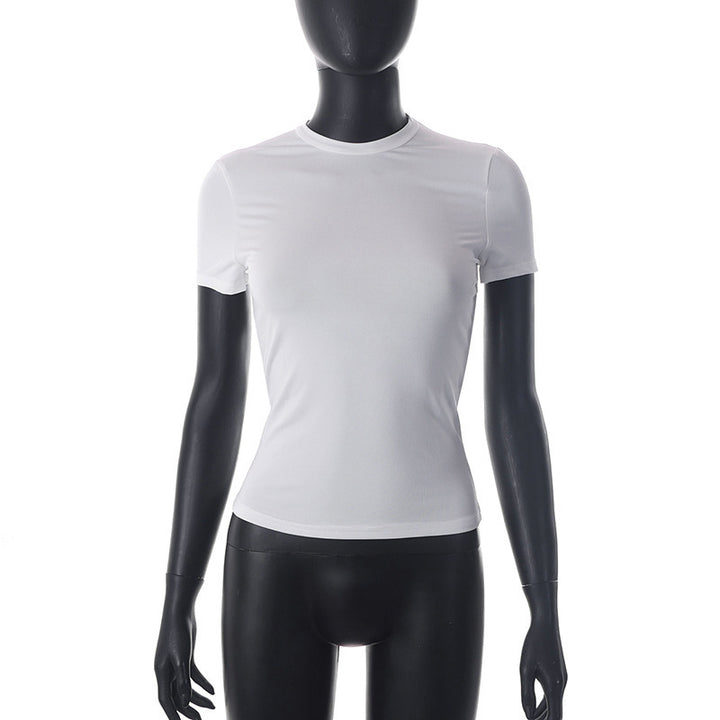 Damen Figurbetontes Kurzarm-T-Shirt mit hochqualitativem Stretch-Material Echo Archiv