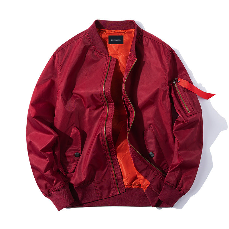 Herren  leichte Flug-Bomberjacke mit kontrastierendem thermischem Futter und Ärmeltasche mit Reißverschluss Echo Archiv