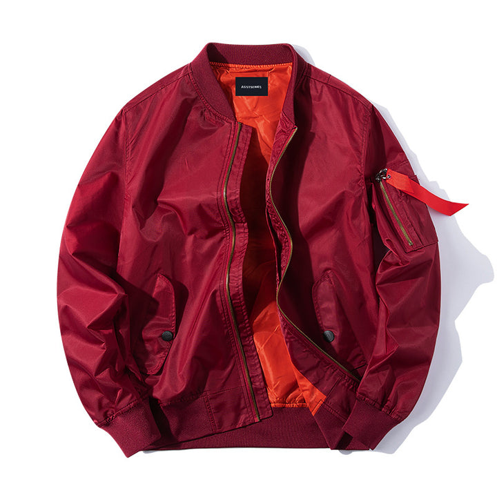 Herren  leichte Flug-Bomberjacke mit kontrastierendem thermischem Futter und Ärmeltasche mit Reißverschluss Echo Archiv